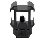 Cámara Hot Shoe Mount Adaptador Video Triple Cold Bracket Light para Monitor LED Micrófonos Estudios Flashing Video Triple Base Accesorio