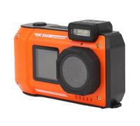 Cámara Impermeable, Cámara Subacuática 4K 65MP 2500mAh SOS Linterna Zoom óptico 10x para Buceo (ORANGE)