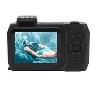 Cámara Impermeable, Cámara Subacuática de Doble Pantalla 4K 65MP para Bucear (Orange)