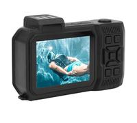 Cámara Impermeable para Bucear, Cámara Subacuática Cámara Impermeable 4K con Enfoque Automático de 65 MP Pantalla Dual de 2,88 Pulgadas 1,44 Pulgadas Cámara Impermeable de 33