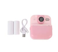 Cámara Imprimible Instantánea, Cámara para Niños Pequeños 1080P 48MP, Pantalla IPS de 2,4 Pulgadas, Lente Giratoria de 180 Grados, Cámara Selfie Portátil con 3 Rollos de Papel