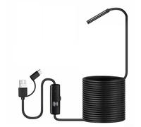 Cámara industrial de inspección de alcantarillado de 5 5 mm con desatascamiento de tuberías y uso subacuático, sistema 3 en 1 para Android con luz ajustable y caja de control (B-10M)