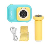 Cámara Infantil Azul 48 MP Doble Lente Pantalla IPS de 2,4 Pulgadas Batería Recargable 600 MAh con Trípode Videocámara Selfie para Niños de 3 a 12 Años
