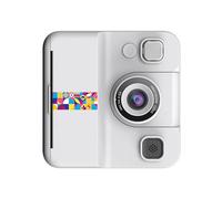 Cámara infantil con lente abatible de 180° con impresora fotográfica, pantalla de píxeles de 2400 W, reproductor de música, cámara de aprendizaje interactiva con marcos de fotos