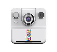 Cámara infantil con lente abatible de 180° con impresora fotográfica, pantalla de píxeles de 2400 W, reproductor de música, cámara educativa con juegos y reproductor de música