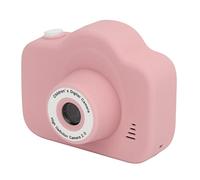 Cámara Infantil de Dibujos Animados, 15 Filtros 16 Bordes una Tecla Grabación de Video Cámara para Niños Regalo para Niños Juegos de Rompecabezas para Niños(Rosado)