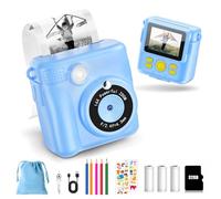 Cámara infantil instantánea 1080P - Zoom digital 16x pantalla de 2,4" cámara digital para niños con bolsa de almacenamiento regalo de Navidad para niños de 3 a 12 años