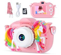 Cámara infantil para niñas de 3 a 8 años, cámara para niños pequeños con video 1080P y tarjeta SD de 32 GB, bonita cámara digital para niños de 4 años