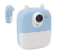 Cámara Instantánea, Enfoque Automático para Niños, Cámara Instantánea Digital, Reconocimiento Facial, 1080P, Silicona ABS con Música para Viajes (Blue)