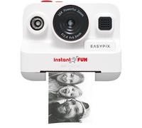 Easypix InstantFUN Cámara de Fotos instantáneas, diversión Creativa para Adultos y niños, impresión térmica en Blanco y Negro, Papel sin BPA, Recargable, Impresiones sin Tinta