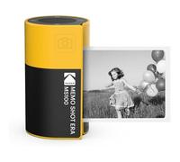 Cámara Instantánea Kodak MemoShot Era MS100 Flash Bluetooth Etiquetas LCD Negra Amarilla