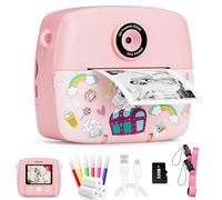 Cámara instantánea para niños, cámara compacta 1080P HD, impresión instantánea de Fotos, Regalo de cumpleaños, Juguete a Partir de 3, 4, 5, 6, 8, 7, 9, 10, 11 años, niñas, niños, 3