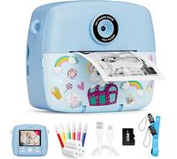 Cámara instantánea para niños, cámara Infantil 1080P HD, impresión instantánea de Fotos, Regalo de cumpleaños, Juguete a Partir de 3, 4, 5, 6, 8, 7, 9, 10, 11 años, niñas, niños,