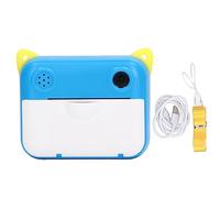 Cámara Instantánea para Niños, Juguete Inteligente de Video con Cámara para Niños para Regalos para Niños (Azul Oscuro 32G (con 1 Rollo de Papel))