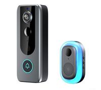 Cámara inteligente con timbre WiFi con audio bidireccional y visión nocturna, timbre de seguridad resistente a la intemperie para aplicación Tuya, detección de movimiento instantánea automática