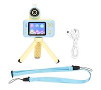 Cámara interactiva para niños con lente abatible, pantalla HD de 2.4 pulgadas, grabadora digital para niños, incluye juegos de rompecabezas y