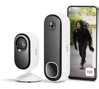 Cámara IP Arlo Essential 2 Indoor 2K + Videoportero inalámbrico visión nocturna y Alexa