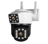 Cámara IP de 4MP for exteriores, 2K, PTZ, lente Dual, pantalla Dual, seguimiento automático, conversación bidireccional, cámara de seguridad P2P, compatible con NVR/DVR(4MP WIFI Add 32G TF)