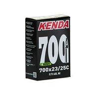 Cámara de Aire para Bicicleta - Cámara Presta de 60 mm - 700c x 23/25C - Espeso de 1 mm - Cámara Antipinchazos con Autosellante Incorporado - Color Negro - Kenda