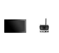 Cámara Marcha Atrás Coche Cámara Visión Trasera Monitor DVR Inalámbrico Digital AHD 10 Pulgadas Pantalla Táctil Y Punto Ciego 4 Canales(Add 4 Camera,No SD Card)