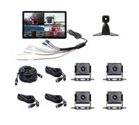 Camara Marcha Atras Coche Monitor Marcha Atrás Visión Trasera 10,1 Pulgadas, AHD, 1080P 4 Canales, Cámara Marcha Atrás Camión, Monitor Pantalla Táctil Kit DVR Coche Cámara Visión Trasera(None)