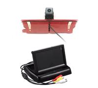 Cámara Marcha Atrás Coche para Opel para Combo 2011-2017 con Pantalla De 4,3 Pulgadas Luz De Freno Impermeable para Coche Cámara De Marcha Atrás Cámara De Visión Trasera(Foldable Screen)