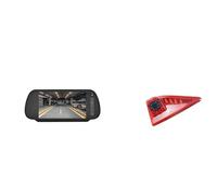 Cámara Marcha Atrás Pantalla De Visualización del Espejo Retrovisor Coche 7 Pulgadas con Cámara Luz Freno para Nissan NV400 2010-2016(with Bracket)