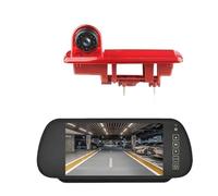 Camara Marcha Atras para Opel para Vivaro 2014 Pantalla De Espejo Retrovisor De 7 Pulgadas con Luz De Freno Y Cámara De Marcha Atrás Cámara Reserva Coche(with Bracket)