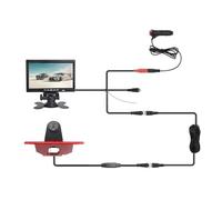 Camara Marcha Atras para Toyota para Proace 2007-2016 AHD 1080P Cámara De Marcha Atrás con Luz De Freno Y Monitor De 7 Pulgadas Cámara Reserva Coche(Cigarette Lighter)