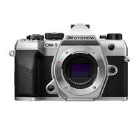 Cámara Micro Cuatro Tercios OM SYSTEM OM-5 Mark II, Sensor Live Mos de 20 MP, estabilización de Imagen de 5 Ejes, Sellado contra la Intemperie IP53, Disparo de Alta resolución a Pulso de 50 MP, Plata