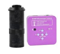 Cámara microscópica Digital Electrónica Industrial, 51MP, 2K, 1080P, HDMI, USB, para reparación de teléfonos, soldadura y lente de montaje en C 100X