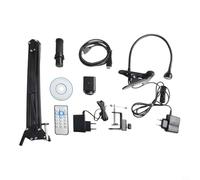 Cámara microscopio de video industrial 4K de 24 MP con lente de montaje C, zoom 1X-130X, salida para reparación e inspección electrónica (220 V)