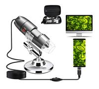 Cámara microscopio USB 40X a 1000X, microscopio digital Cainda con soporte de metal y funda de transporte, compatible con Android Windows 7 8 10 11 Linux Mac