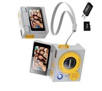 Cámara miniatura portátil de doble lente para pulgar de 32 GB, tarjeta 1080P, alta transparencia, para eventos deportivos, accesorios para mascotas, pequeña cámara espía con pantalla