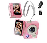 Cámara miniatura portátil de doble lente para pulgar de 32 GB, tarjeta 1080P, alta transparencia, para eventos deportivos, accesorios para mascotas, pequeña cámara espía con pantalla