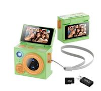 Cámara miniatura portátil de doble lente para pulgar de 32 GB, tarjeta 1080P, alta transparencia, para eventos deportivos, accesorios para mascotas, pequeña cámara espía con pantalla