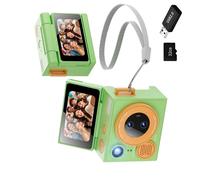 Cámara miniatura portátil de doble lente para pulgar de 32 GB, tarjeta 1080P, alta transparencia, para eventos deportivos, accesorios para mascotas, pequeña cámara espía con pantalla