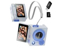 Cámara miniatura portátil de doble lente para pulgar de 32 GB, tarjeta 1080P, alta transparencia, para eventos deportivos, accesorios para mascotas, pequeña cámara espía con pantalla
