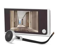 Cámara mirilla para puerta, timbre digital con pantalla LCD, ideal para poca luz, funciona con pilas, fácil instalación, cámara infrarroja de gran angular, manual incluido, para apartamento