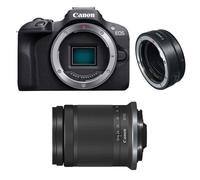 Cámara Mirrorless Canon EOS R100 24.1 MP Sensor CMOS APS-C WiFi RF-S 18-150mm IS STM + Adaptador