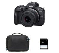 Cámara Mirrorless Canon EOS R100 24,1MP 4K UHD BT Wi-Fi IS STM 18-45mm + Bolsa + SD