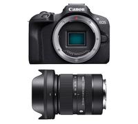 Cámara Mirrorless Canon EOS R100 24.1MP 4K WiFi Bluetooth + Objetivo Sigma 18-50mm F2.8
