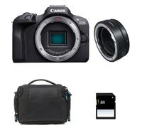 Cámara Mirrorless Canon EOS R100 24.1MP WiFi Bluetooth + Bolsa Tarjeta 8GB Anillo EF-EOS R