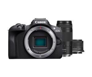 Cámara mirrorless Canon EOS R100 + objetivo RF-S 18-45mm F4.5-6.3 IS STM + objetivo RF 75-300mm F4-5.6