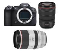 Cámara Mirrorless Canon EOS R6 Mark II 24.2MP RF 24-70mm y 70-200mm Sensor Full-Frame WiFi Bluetooth