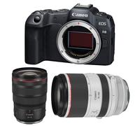 Cámara Mirrorless Canon EOS R8 24.2MP Sensor Full-Frame WiFi Bluetooth + RF 24-70mm y 70-200mm F2.8