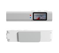 Cámara Montada en el Cuerpo, Cámara FPV Montada en la Cabeza de 2,7k 110 ° de Gran Angular con Pantalla de 0,96 Pulgadas, Visualización de Aplicaciones, para Caminar, Ciclismo (White)