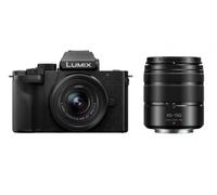 Panasonic Lumix DC-G100DWEGK Cámara Micro Cuatro Tercios sin Espejo con Lentes Lumix G Vario 12-32 mm F3.5-5.6 y 45-150 mm F4-5.6, 20,3 MP, Vídeo 4K 30p y FHD 60, Monitor Ángulo Libre, USB-C, Negro