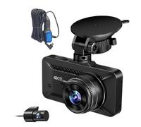 Cámara para coche, 4K Vision Grabadora inalámbrica - Cámara de visión de 360 grados y trasera - para vehículos camiones rutas diarias