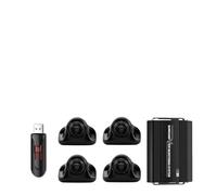 Cámara para coche con vista panorámica de 360°, sistema de visión panorámica de pájaro, grabadora de vídeo 3D 1080P para ambulancias, accesorios electrónicos para coche.(128usb version)